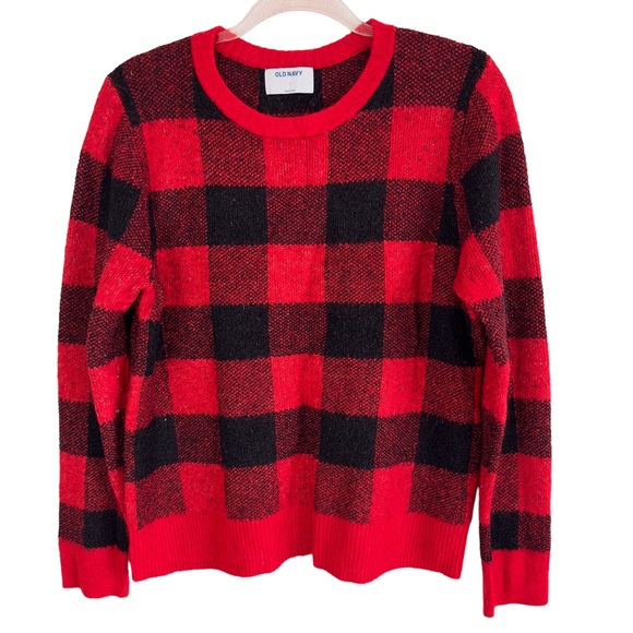 Old Navy Sweaters - Old Navy Buffalo Knit Plaid Sweater Christmas